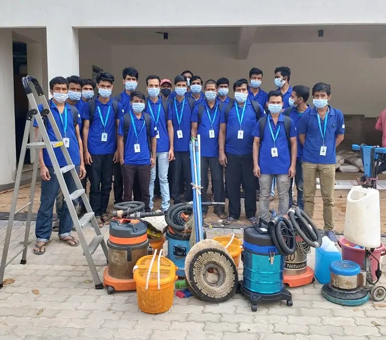 SRF Cleaning Services team with professional equipment